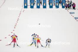15.12.2023, Trondheim, Norway (NOR): Anne Kjersti Kalvaa (NOR), Maria Hartz Melling (NOR), Linn Svahn (SWE), Nadine Faehndrich (SUI), Lena Quintin (FRA), Katri Lylynpera (FIN), (l-r)  - FIS world cup cross-country, individual sprint, Trondheim (NOR). www.nordicfocus.com. © Modica/NordicFocus. Every downloaded picture is fee-liable.