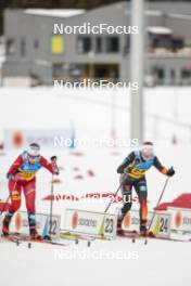 16.12.2023, Trondheim, Norway (NOR): Marte Skaanes (NOR), Pia Fink (GER), (l-r)  - FIS world cup cross-country, skiathlon, Trondheim (NOR). www.nordicfocus.com. © Modica/NordicFocus. Every downloaded picture is fee-liable.