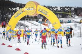 16.12.2023, Trondheim, Norway (NOR): Rosie Brennan (USA), Heidi Weng (NOR), Linn Svahn (SWE), Emma Ribom (SWE), Victoria Carl (GER), (l-r)  - FIS world cup cross-country, skiathlon, Trondheim (NOR). www.nordicfocus.com. © Modica/NordicFocus. Every downloaded picture is fee-liable.