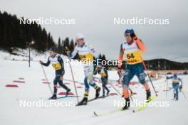 16.12.2023, Trondheim, Norway (NOR): Paolo Ventura (ITA), Leo Johansson (SWE), Qiang Wang (CHN), (l-r)  - FIS world cup cross-country, skiathlon, Trondheim (NOR). www.nordicfocus.com. © Modica/NordicFocus. Every downloaded picture is fee-liable.