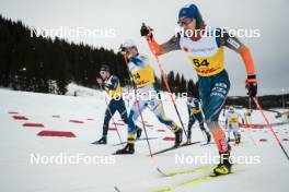 16.12.2023, Trondheim, Norway (NOR): Paolo Ventura (ITA), Leo Johansson (SWE), Qiang Wang (CHN), (l-r)  - FIS world cup cross-country, skiathlon, Trondheim (NOR). www.nordicfocus.com. © Modica/NordicFocus. Every downloaded picture is fee-liable.
