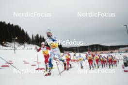 16.12.2023, Trondheim, Norway (NOR): Didrik Toenseth (NOR), Calle Halfvarsson (SWE), (l-r)  - FIS world cup cross-country, skiathlon, Trondheim (NOR). www.nordicfocus.com. © Modica/NordicFocus. Every downloaded picture is fee-liable.