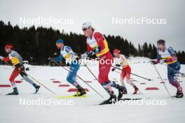 16.12.2023, Trondheim, Norway (NOR): Perttu Hyvarinen (FIN), Edvard Sandvik (NOR), (l-r)  - FIS world cup cross-country, skiathlon, Trondheim (NOR). www.nordicfocus.com. © Modica/NordicFocus. Every downloaded picture is fee-liable.