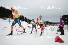 16.12.2023, Trondheim, Norway (NOR): Scott Patterson (USA), Olivier Leveille (CAN), (l-r)  - FIS world cup cross-country, skiathlon, Trondheim (NOR). www.nordicfocus.com. © Modica/NordicFocus. Every downloaded picture is fee-liable.