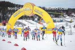 16.12.2023, Trondheim, Norway (NOR): Heidi Weng (NOR), Victoria Carl (GER), Astrid Oeyre Slind (NOR), Ebba Andersson (SWE), (l-r)  - FIS world cup cross-country, skiathlon, Trondheim (NOR). www.nordicfocus.com. © Modica/NordicFocus. Every downloaded picture is fee-liable.