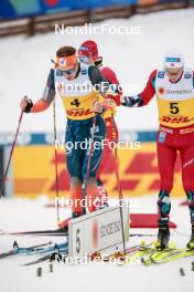 16.12.2023, Trondheim, Norway (NOR): Andrew Musgrave (GBR), Didrik Toenseth (NOR), (l-r)  - FIS world cup cross-country, skiathlon, Trondheim (NOR). www.nordicfocus.com. © Modica/NordicFocus. Every downloaded picture is fee-liable.