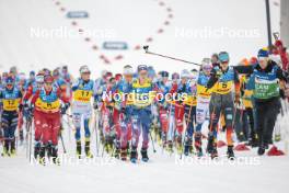 16.12.2023, Trondheim, Norway (NOR): Heidi Weng (NOR), Rosie Brennan (USA), Jessie Diggins (USA), Emma Ribom (SWE), Victoria Carl (GER), (l-r)  - FIS world cup cross-country, skiathlon, Trondheim (NOR). www.nordicfocus.com. © Modica/NordicFocus. Every downloaded picture is fee-liable.