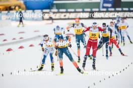 16.12.2023, Trondheim, Norway (NOR): Gustaf Berglund (SWE), Qiang Wang (CHN), Edvard Sandvik (NOR), (l-r)  - FIS world cup cross-country, skiathlon, Trondheim (NOR). www.nordicfocus.com. © Modica/NordicFocus. Every downloaded picture is fee-liable.