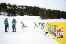 16.12.2023, Trondheim, Norway (NOR): Phoebe Cridland (AUS), Kamila Makhmutova (KAZ), Tuva Bygrave (AUS), (l-r)  - FIS world cup cross-country, skiathlon, Trondheim (NOR). www.nordicfocus.com. © Modica/NordicFocus. Every downloaded picture is fee-liable.