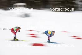 16.12.2023, Trondheim, Norway (NOR): Margrethe Bergane (NOR), Jessie Diggins (USA), (l-r)  - FIS world cup cross-country, skiathlon, Trondheim (NOR). www.nordicfocus.com. © Modica/NordicFocus. Every downloaded picture is fee-liable.