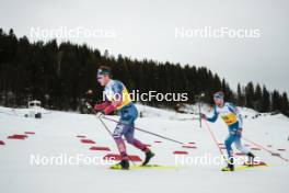 16.12.2023, Trondheim, Norway (NOR): James Clinton Schoonmaker (USA), Joni Maki (FIN), (l-r)  - FIS world cup cross-country, skiathlon, Trondheim (NOR). www.nordicfocus.com. © Modica/NordicFocus. Every downloaded picture is fee-liable.