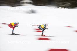 16.12.2023, Trondheim, Norway (NOR): Anne Kjersti Kalvaa (NOR), Pia Fink (GER), (l-r)  - FIS world cup cross-country, skiathlon, Trondheim (NOR). www.nordicfocus.com. © Modica/NordicFocus. Every downloaded picture is fee-liable.