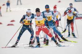 16.12.2023, Trondheim, Norway (NOR): Hugo Lapalus (FRA), Perttu Hyvarinen (FIN), (l-r)  - FIS world cup cross-country, skiathlon, Trondheim (NOR). www.nordicfocus.com. © Modica/NordicFocus. Every downloaded picture is fee-liable.