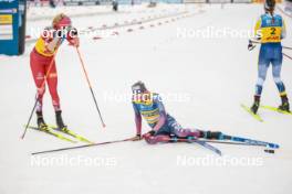 16.12.2023, Trondheim, Norway (NOR): Teresa Stadlober (AUT), Jessie Diggins (USA), Ebba Andersson (SWE), (l-r)  - FIS world cup cross-country, skiathlon, Trondheim (NOR). www.nordicfocus.com. © Modica/NordicFocus. Every downloaded picture is fee-liable.