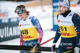 16.12.2023, Trondheim, Norway (NOR): Luke Jager (USA), Lucas Chanavat (FRA), (l-r)  - FIS world cup cross-country, skiathlon, Trondheim (NOR). www.nordicfocus.com. © Modica/NordicFocus. Every downloaded picture is fee-liable.