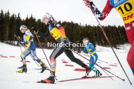 16.12.2023, Trondheim, Norway (NOR): Frida Karlsson (SWE), Pia Fink (GER), Kerttu Niskanen (FIN), (l-r)  - FIS world cup cross-country, skiathlon, Trondheim (NOR). www.nordicfocus.com. © Modica/NordicFocus. Every downloaded picture is fee-liable.