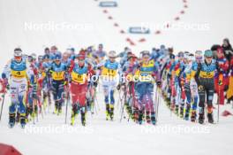 16.12.2023, Trondheim, Norway (NOR): Moa Ilar (SWE), Heidi Weng (NOR), Jessie Diggins (USA), Victoria Carl (GER), (l-r)  - FIS world cup cross-country, skiathlon, Trondheim (NOR). www.nordicfocus.com. © Modica/NordicFocus. Every downloaded picture is fee-liable.