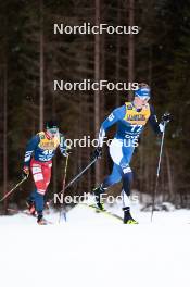 31.12.2023, Toblach, Italy (ITA): Adam Fellner (CZE), Martin Himma (EST), (l-r) - FIS world cup cross-country, tour de ski, 10km, Toblach (ITA). www.nordicfocus.com. © Modica/NordicFocus. Every downloaded picture is fee-liable.