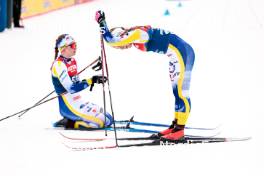 31.12.2023, Toblach, Italy (ITA): Moa Ilar (SWE), Johanna Hagstroem (SWE), (l-r)  - FIS world cup cross-country, tour de ski, 10km, Toblach (ITA). www.nordicfocus.com. © Modica/NordicFocus. Every downloaded picture is fee-liable.