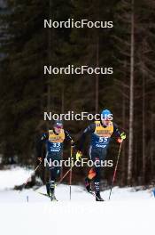 31.12.2023, Toblach, Italy (ITA): Friedrich Moch (GER), Lucas Boegl (GER), (l-r) - FIS world cup cross-country, tour de ski, 10km, Toblach (ITA). www.nordicfocus.com. © Modica/NordicFocus. Every downloaded picture is fee-liable.