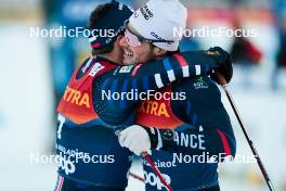 30.12.2023, Toblach, Italy (ITA): Lucas Chanavat (FRA), Jules Chappaz (FRA), (l-r)  - FIS world cup cross-country, tour de ski, individual sprint, Toblach (ITA). www.nordicfocus.com. © Modica/NordicFocus. Every downloaded picture is fee-liable.