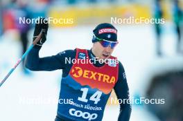 30.12.2023, Toblach, Italy (ITA): Federico Pellegrino (ITA) - FIS world cup cross-country, tour de ski, individual sprint, Toblach (ITA). www.nordicfocus.com. © Modica/NordicFocus. Every downloaded picture is fee-liable.