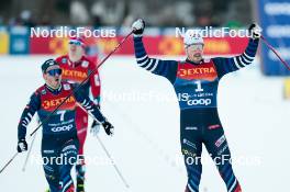 30.12.2023, Toblach, Italy (ITA): Lucas Chanavat (FRA), Jules Chappaz (FRA), (l-r)  - FIS world cup cross-country, tour de ski, individual sprint, Toblach (ITA). www.nordicfocus.com. © Modica/NordicFocus. Every downloaded picture is fee-liable.