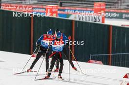 05.01.2023, Otepaeae, Estonia (EST): Jared Shumate (USA), Ben Loomis (USA), Stephen Schumann (USA), (l-r)  - FIS world cup nordic combined men, training, Otepaeae (EST). www.nordicfocus.com. © Volk/NordicFocus. Every downloaded picture is fee-liable.
