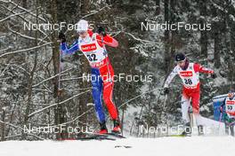 21.01.2023, Klingenthal, Germany (GER): Marco Heinis (FRA), Yuya Yamamoto (JPN), (l-r)  - FIS world cup nordic combined men, individual gundersen HS140/10km, Klingenthal (GER). www.nordicfocus.com. © Volk/NordicFocus. Every downloaded picture is fee-liable.