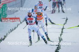 21.01.2023, Klingenthal, Germany (GER): Einar Luraas Oftebro (NOR), Jarl Magnus Riiber (NOR), (l-r)  - FIS world cup nordic combined men, individual gundersen HS140/10km, Klingenthal (GER). www.nordicfocus.com. © Volk/NordicFocus. Every downloaded picture is fee-liable.