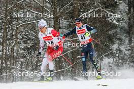 21.01.2023, Klingenthal, Germany (GER): Akito Watabe (JPN), David Mach (GER), (l-r)  - FIS world cup nordic combined men, individual gundersen HS140/10km, Klingenthal (GER). www.nordicfocus.com. © Volk/NordicFocus. Every downloaded picture is fee-liable.