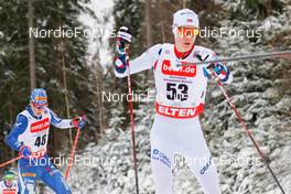22.01.2023, Klingenthal, Germany (GER): Jesse Paeaekkoenen (FIN), Einar Luraas Oftebro (NOR), (l-r)  - FIS world cup nordic combined men, individual gundersen HS140/10km, Klingenthal (GER). www.nordicfocus.com. © Volk/NordicFocus. Every downloaded picture is fee-liable.