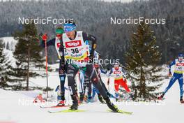 27.01.2023, Seefeld, Austria (AUT): Aaron Kostner (ITA) - FIS world cup nordic combined men, individual gundersen HS109/7.5km, Seefeld (AUT). www.nordicfocus.com. © Volk/NordicFocus. Every downloaded picture is fee-liable.