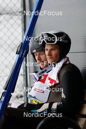 27.01.2023, Seefeld, Austria (AUT): Jared Shumate (USA), Ben Loomis (USA), (l-r)  - FIS world cup nordic combined men, individual gundersen HS109/7.5km, Seefeld (AUT). www.nordicfocus.com. © Volk/NordicFocus. Every downloaded picture is fee-liable.