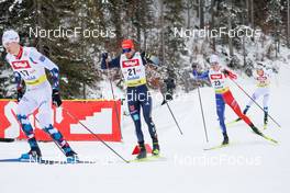 27.01.2023, Seefeld, Austria (AUT): Johannes Rydzek (GER), Matteo Baud (FRA), (l-r)  - FIS world cup nordic combined men, individual gundersen HS109/7.5km, Seefeld (AUT). www.nordicfocus.com. © Volk/NordicFocus. Every downloaded picture is fee-liable.