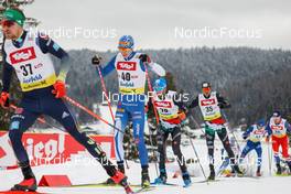27.01.2023, Seefeld, Austria (AUT): Eero Hirvonen (FIN), Raffaele Buzzi (ITA), (l-r)  - FIS world cup nordic combined men, individual gundersen HS109/7.5km, Seefeld (AUT). www.nordicfocus.com. © Volk/NordicFocus. Every downloaded picture is fee-liable.