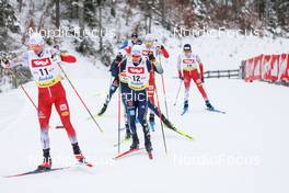 27.01.2023, Seefeld, Austria (AUT): Lukas Greiderer (AUT), Manuel Faisst (GER), (l-r)  - FIS world cup nordic combined men, individual gundersen HS109/7.5km, Seefeld (AUT). www.nordicfocus.com. © Volk/NordicFocus. Every downloaded picture is fee-liable.