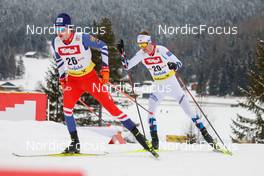 27.01.2023, Seefeld, Austria (AUT): Jan Vytrval (CZE), Espen Bjoernstad (NOR), (l-r)  - FIS world cup nordic combined men, individual gundersen HS109/7.5km, Seefeld (AUT). www.nordicfocus.com. © Volk/NordicFocus. Every downloaded picture is fee-liable.