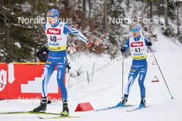 27.01.2023, Seefeld, Austria (AUT): Eero Hirvonen (FIN), Otto Niittykoski (FIN), (l-r)  - FIS world cup nordic combined men, individual gundersen HS109/7.5km, Seefeld (AUT). www.nordicfocus.com. © Volk/NordicFocus. Every downloaded picture is fee-liable.