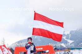 28.01.2023, Seefeld, Austria (AUT): fan   - FIS world cup nordic combined men, individual gundersen HS109/10km, Seefeld (AUT). www.nordicfocus.com. © Volk/NordicFocus. Every downloaded picture is fee-liable.