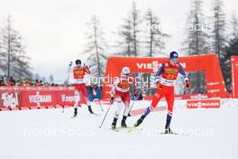 28.01.2023, Seefeld, Austria (AUT): Yoshito Watabe (JPN), Akito Watabe (JPN), Jan Vytrval (CZE), (l-r)  - FIS world cup nordic combined men, individual gundersen HS109/10km, Seefeld (AUT). www.nordicfocus.com. © Volk/NordicFocus. Every downloaded picture is fee-liable.