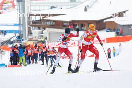 28.01.2023, Seefeld, Austria (AUT): Ryota Yamamoto (JPN), Franz-Josef Rehrl (AUT), (l-r)  - FIS world cup nordic combined men, individual gundersen HS109/10km, Seefeld (AUT). www.nordicfocus.com. © Volk/NordicFocus. Every downloaded picture is fee-liable.