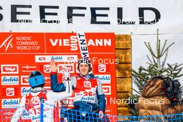 29.01.2023, Seefeld, Austria (AUT): Stefan Rettenegger (AUT), Thomas Rettenegger (AUT), (l-r)  - FIS world cup nordic combined men, individual gundersen HS109/12.5km, Seefeld (AUT). www.nordicfocus.com. © Volk/NordicFocus. Every downloaded picture is fee-liable.