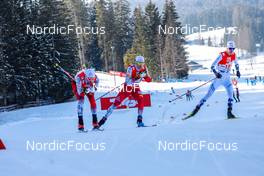29.01.2023, Seefeld, Austria (AUT): Martin Fritz (AUT), Andreas Skoglund (NOR), (l-r)  - FIS world cup nordic combined men, individual gundersen HS109/12.5km, Seefeld (AUT). www.nordicfocus.com. © Volk/NordicFocus. Every downloaded picture is fee-liable.