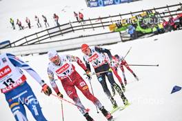 04.02.2023, Oberstdorf, Germany (GER): Lukas Greiderer (AUT), Eric Frenzel (GER), (l-r) - FIS world cup nordic combined men, individual gundersen HS137/10km, Oberstdorf (GER). www.nordicfocus.com. © Reichert/NordicFocus. Every downloaded picture is fee-liable.