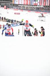 04.02.2023, Oberstdorf, Germany (GER): Laurent Muhlethaler (FRA), Julian Schmid (GER), (l-r) - FIS world cup nordic combined men, individual gundersen HS137/10km, Oberstdorf (GER). www.nordicfocus.com. © Reichert/NordicFocus. Every downloaded picture is fee-liable.