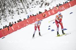 04.02.2023, Oberstdorf, Germany (GER): Franz-Josef Rehrl (AUT), Johannes Lamparter (AUT), (l-r) - FIS world cup nordic combined men, individual gundersen HS137/10km, Oberstdorf (GER). www.nordicfocus.com. © Reichert/NordicFocus. Every downloaded picture is fee-liable.
