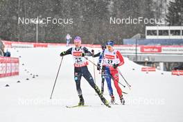 04.02.2023, Oberstdorf, Germany (GER): David Mach (GER), Gael Blondeau (FRA), (l-r) - FIS world cup nordic combined men, individual gundersen HS137/10km, Oberstdorf (GER). www.nordicfocus.com. © Reichert/NordicFocus. Every downloaded picture is fee-liable.