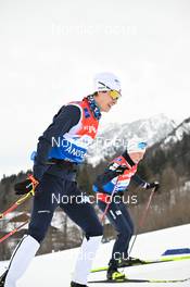 03.02.2023, Oberstdorf, Germany (GER): Espen Andersen (NOR), Jens Luraas Oftebro (NOR), (l-r) - FIS world cup nordic combined men, training, Oberstdorf (GER). www.nordicfocus.com. © Reichert/NordicFocus. Every downloaded picture is fee-liable.
