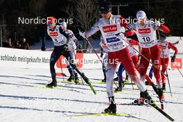 11.02.2023, Schonach, Germany (GER): Julian Schmid (GER), Lukas Greiderer (AUT), (l-r)  - FIS world cup nordic combined men, individual gundersen HS100/10km, Schonach (GER). www.nordicfocus.com. © Volk/NordicFocus. Every downloaded picture is fee-liable.